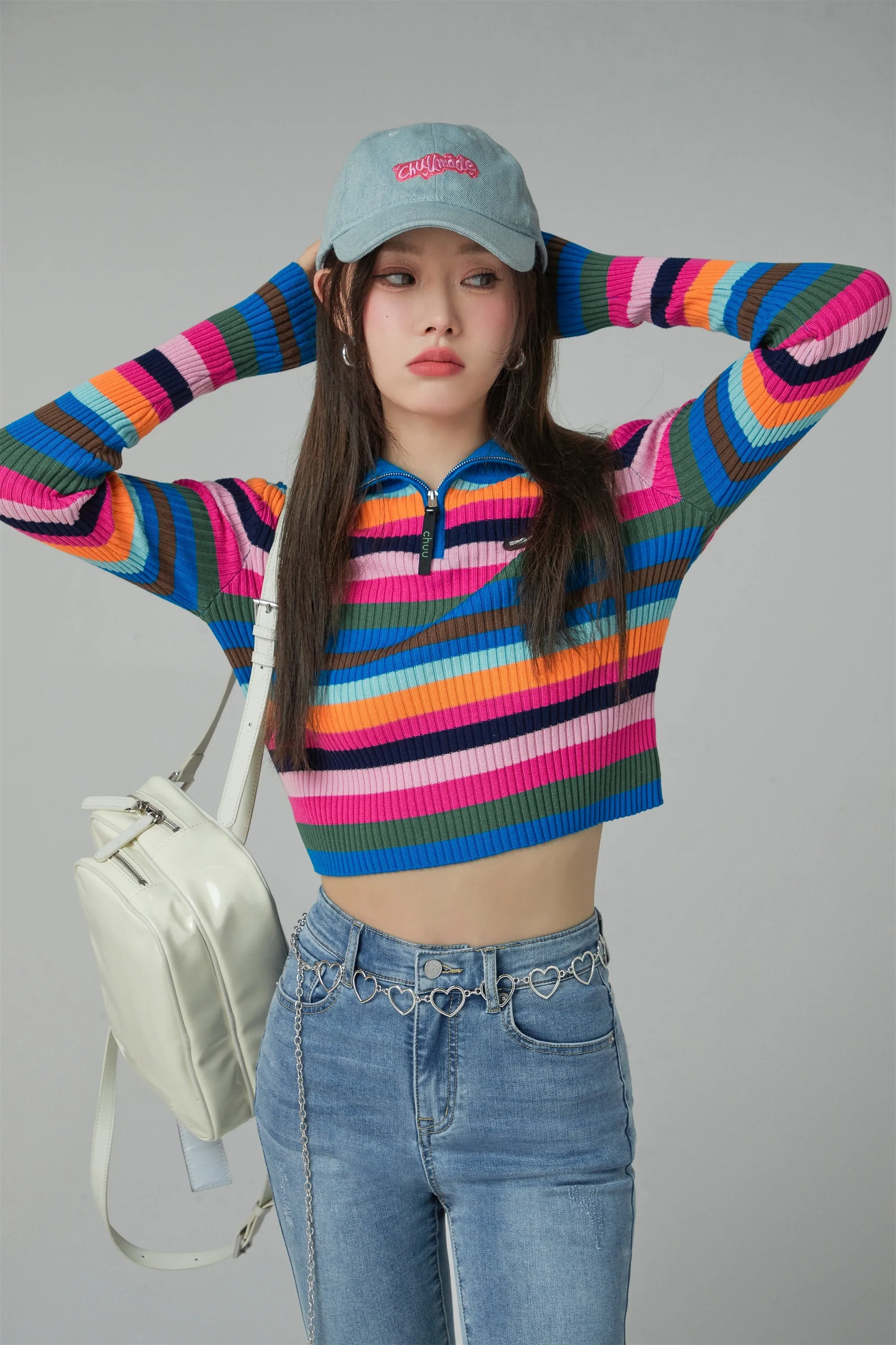 A Dose Of Happiness Rainbow Stripe Knit Top