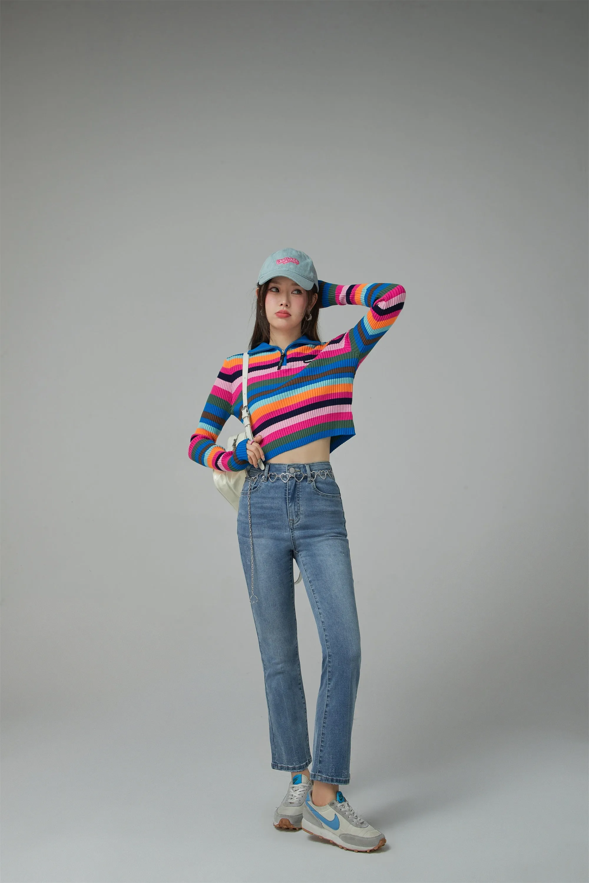 A Dose Of Happiness Rainbow Stripe Knit Top