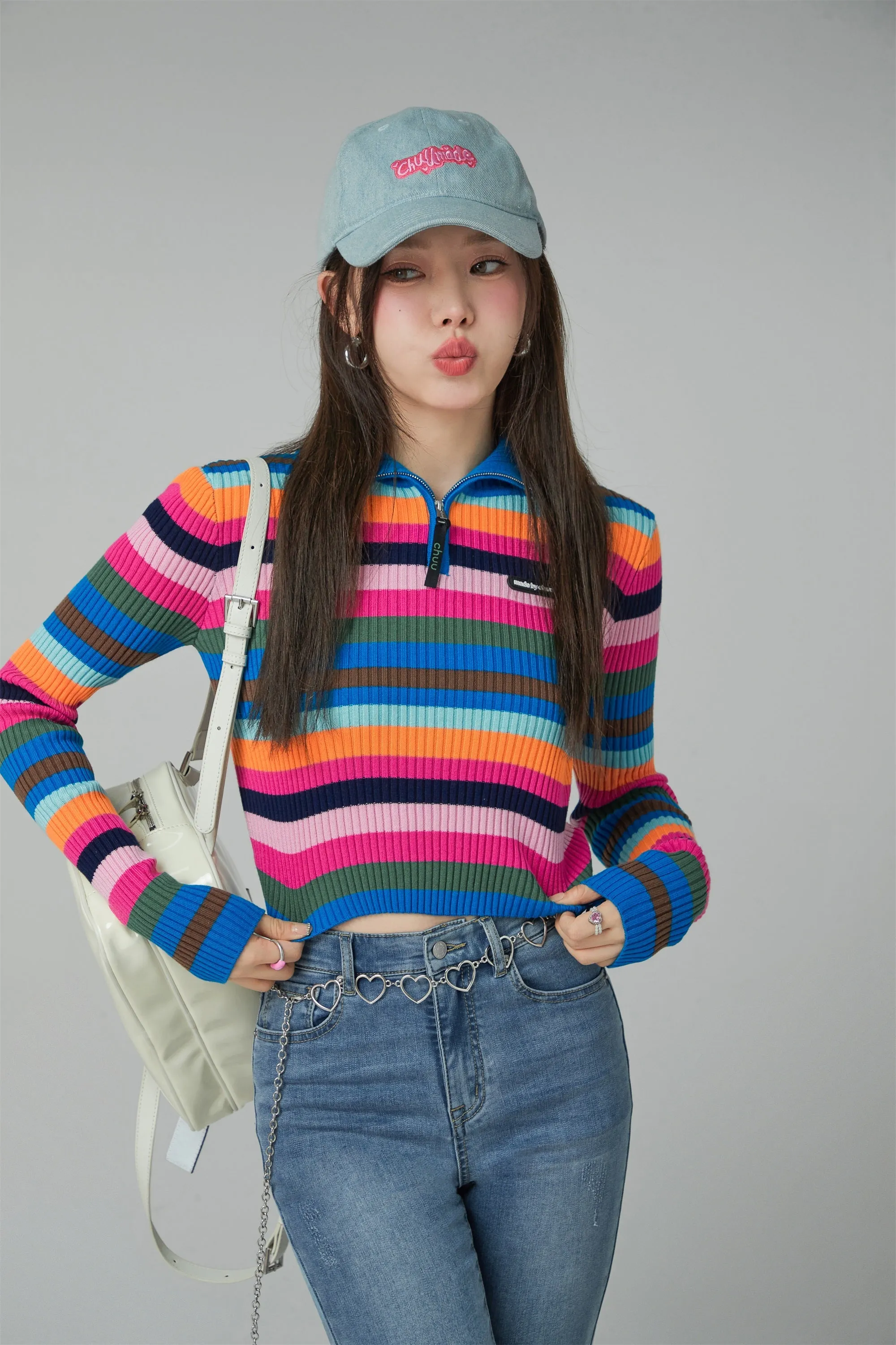 A Dose Of Happiness Rainbow Stripe Knit Top