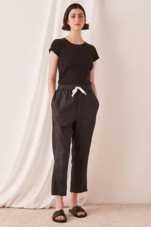 Anya Linen Pant - Black