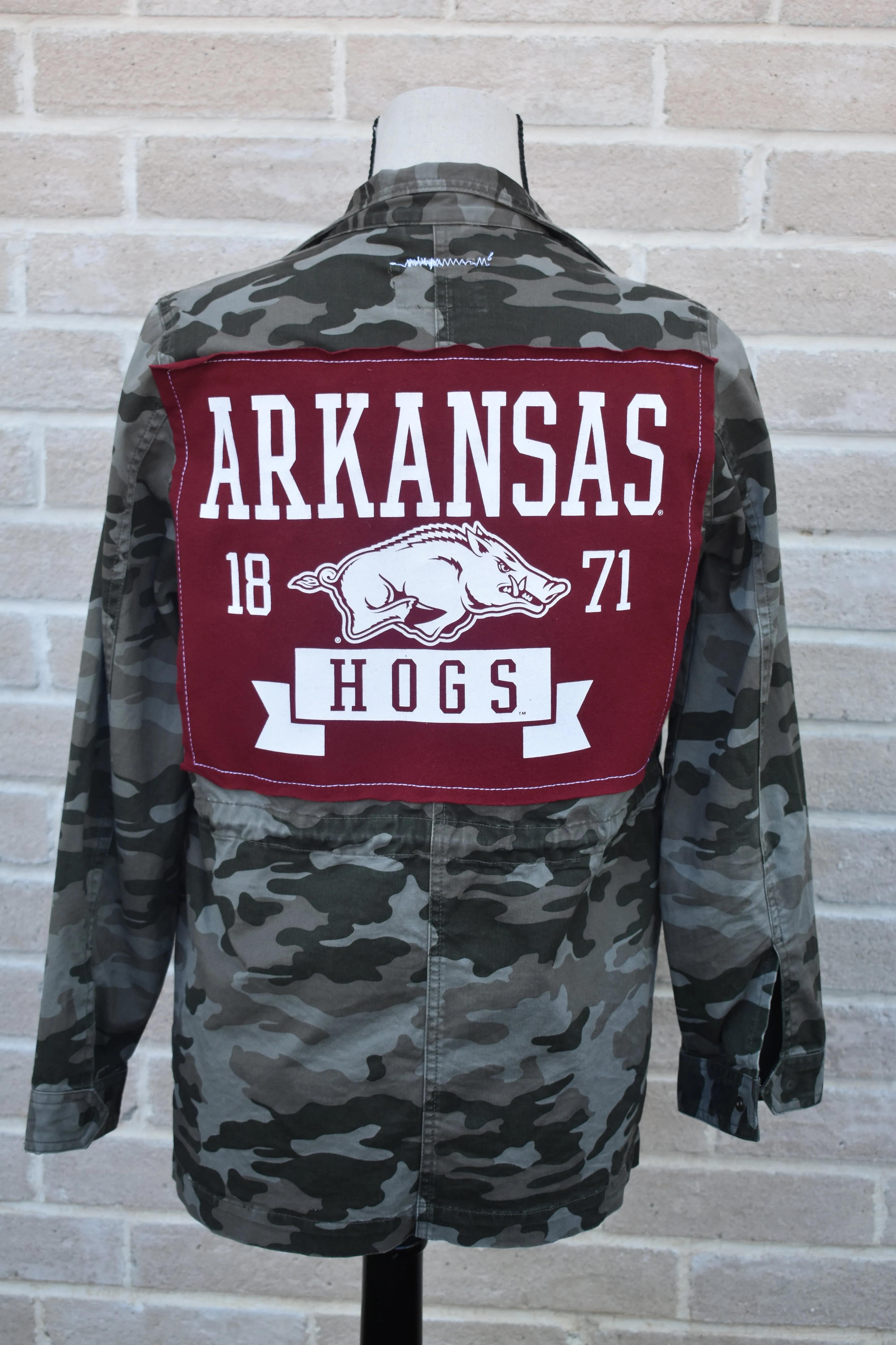 Arkansas Repurposed Camo Jackets see