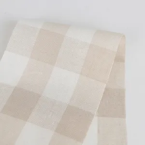 Bold Gingham Linen - Bone