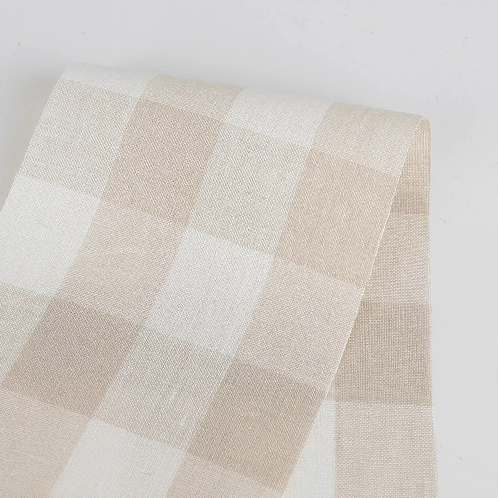 Bold Gingham Linen - Bone