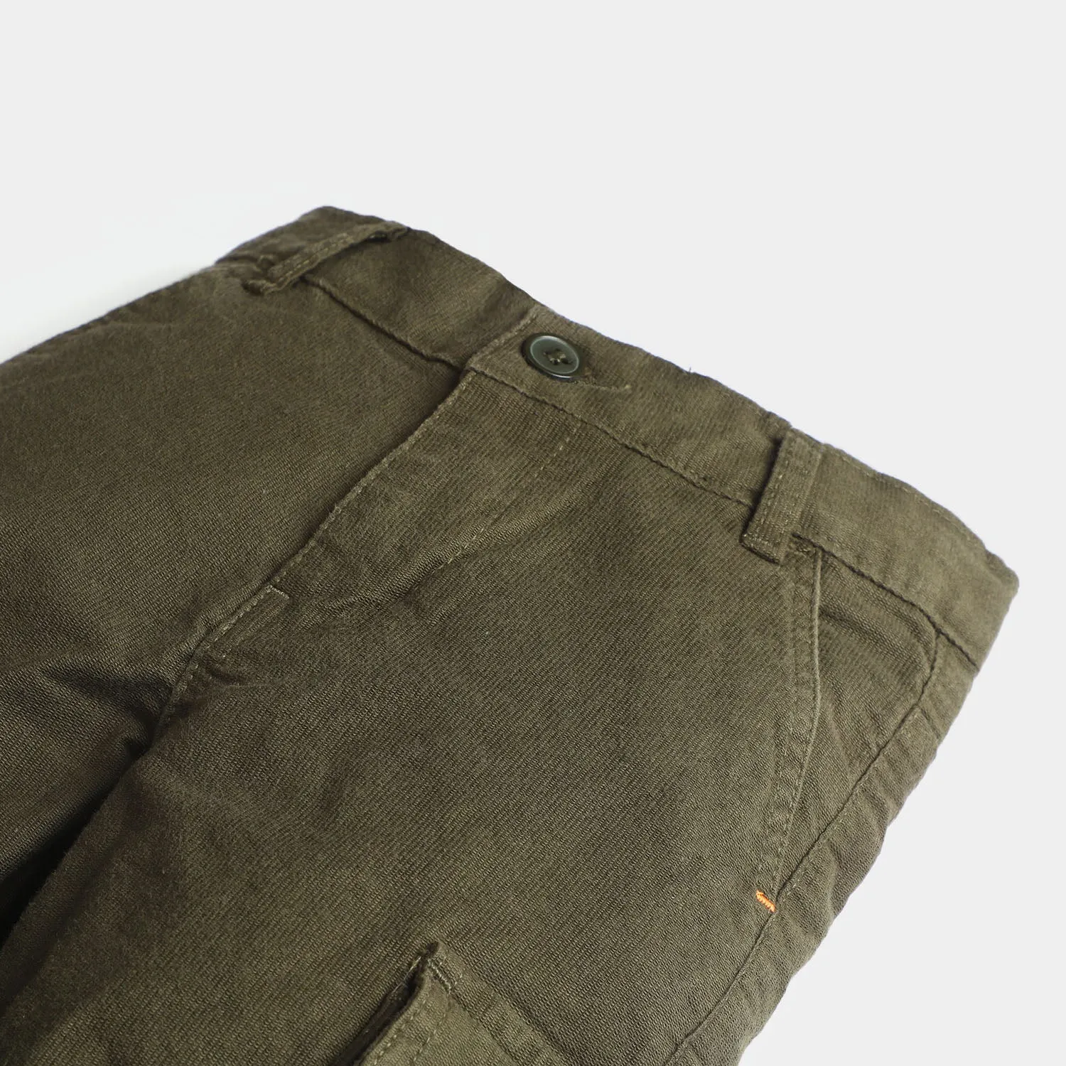 Boys Pant Cotton Level Up-Olive Green