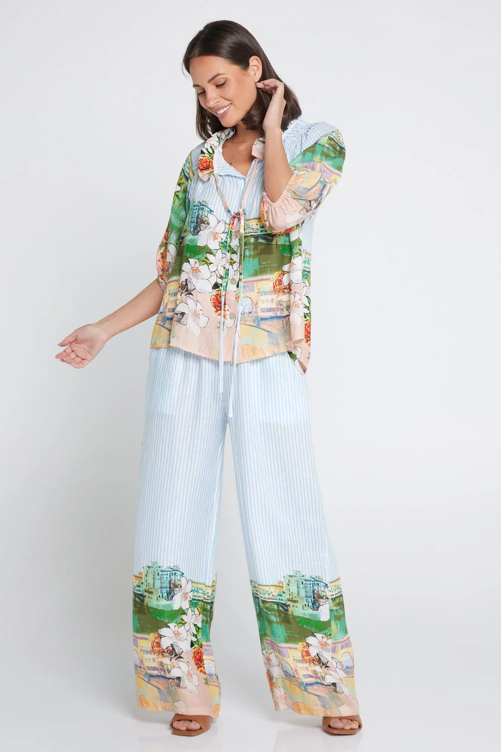 Calliope Pants - Seaside Gardens