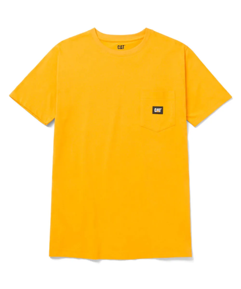 Caterpillar Men's Label Short Sleeve Pocket T-shirt - Yellow