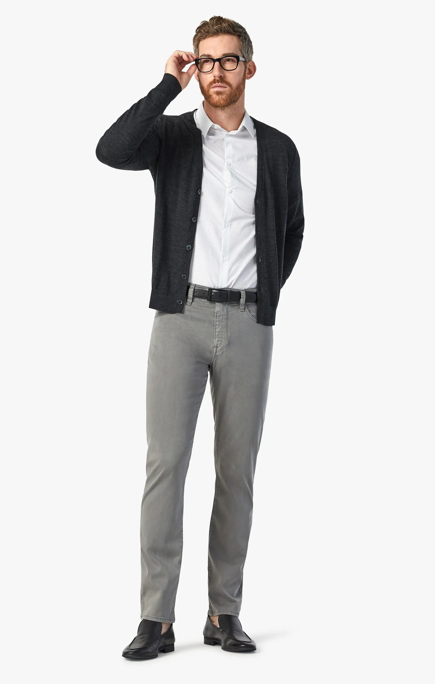 Charisma Relaxed Straight Pants In Pewter Twill