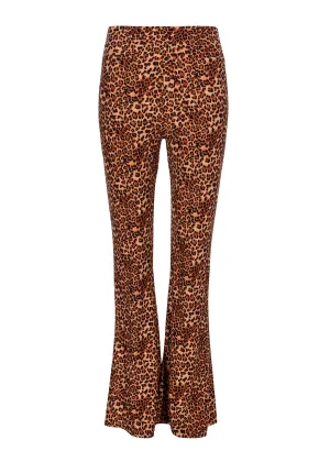 Cheetah Print Bell Bottoms Flare Pants