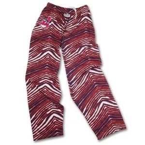 Cleveland Indians ZUBAZ Red White Navy Vintage Style Zebra Pants