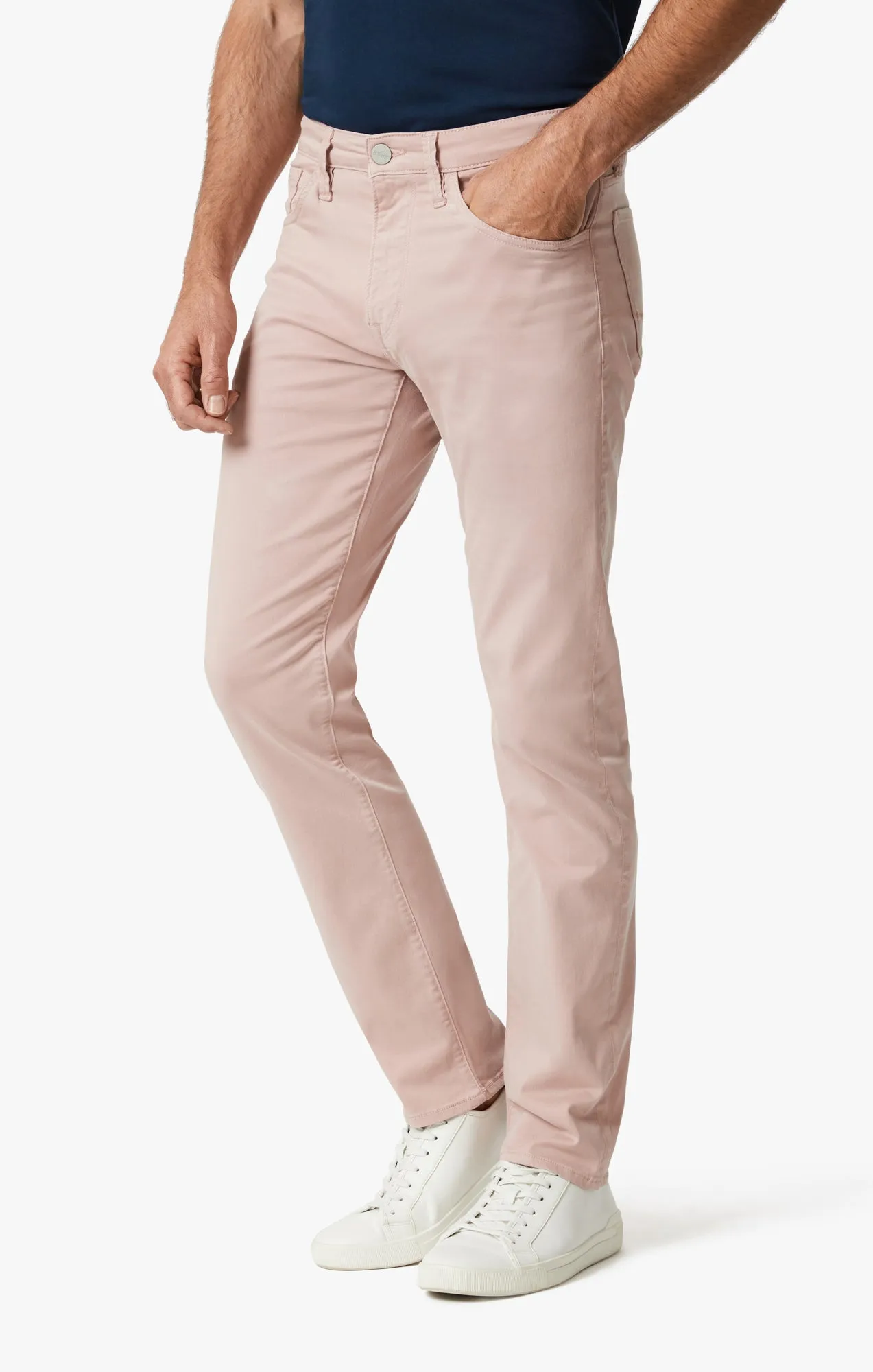 Cool Tapered Leg Pants In Blushed Twill