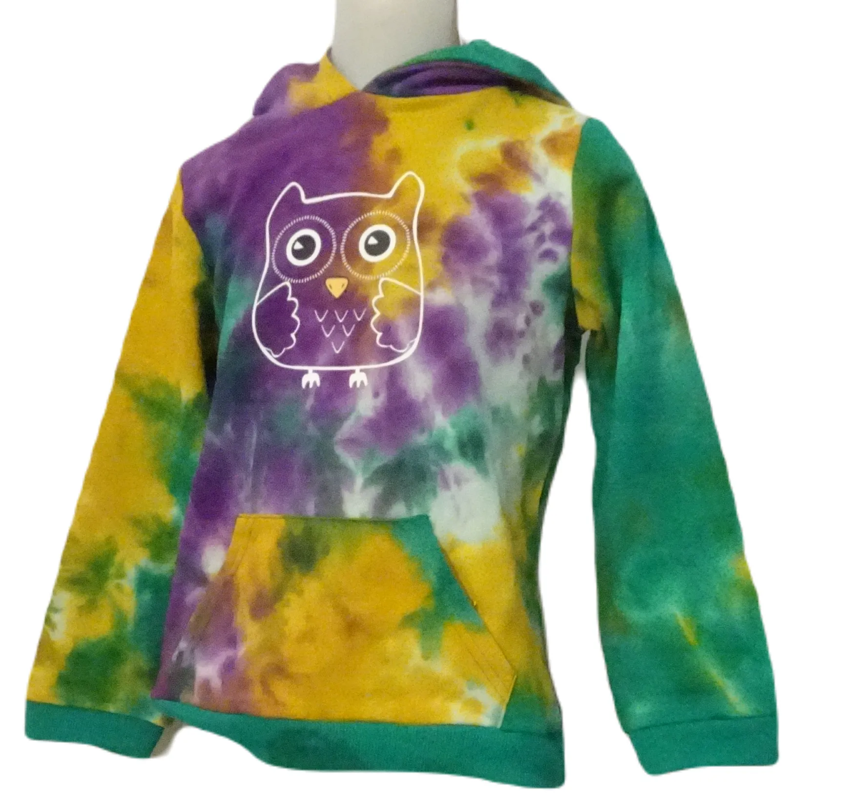 Cotton tie-dye Owl hoodie