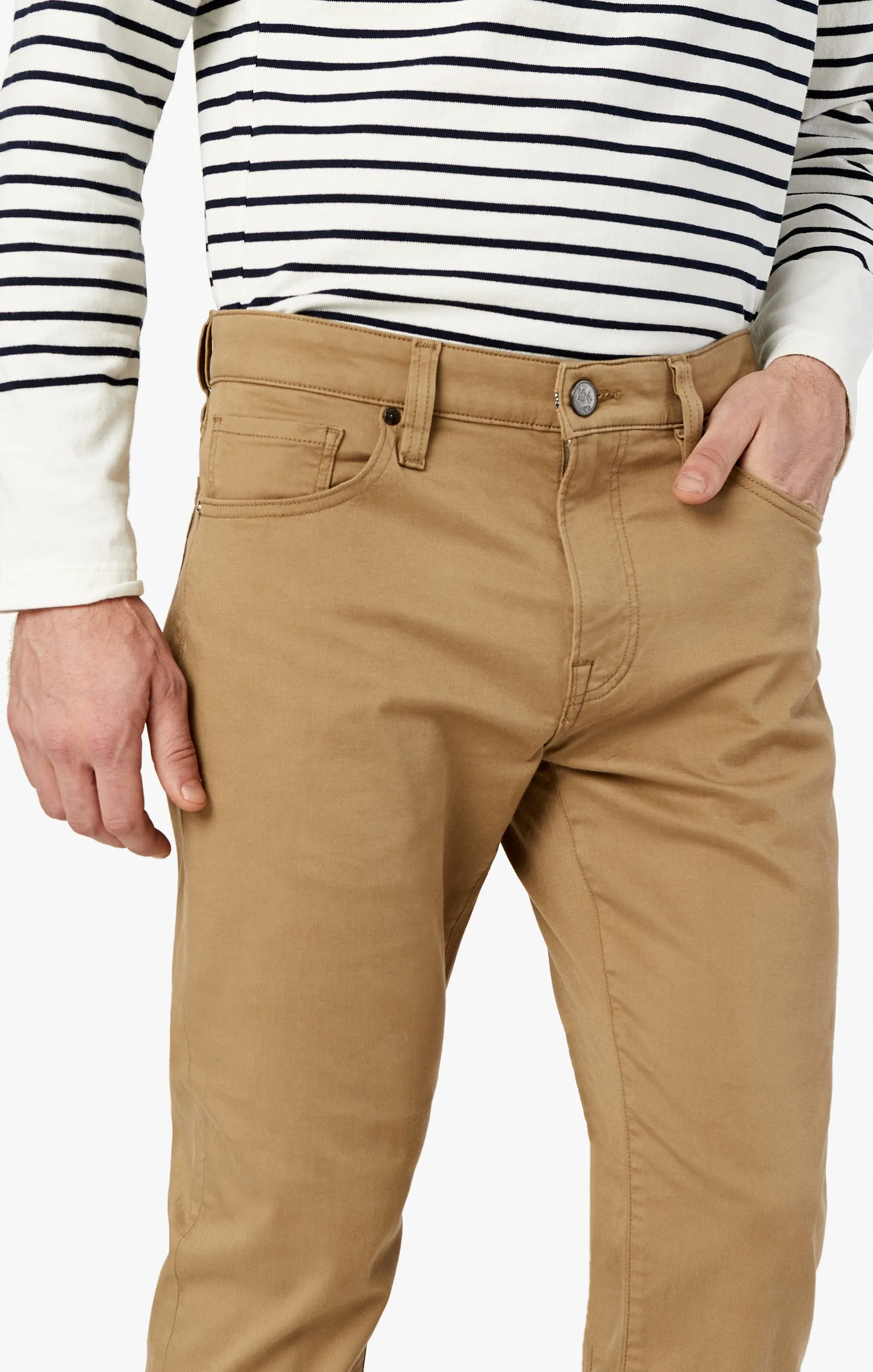 Courage Straight Leg Pants In Khaki Twill