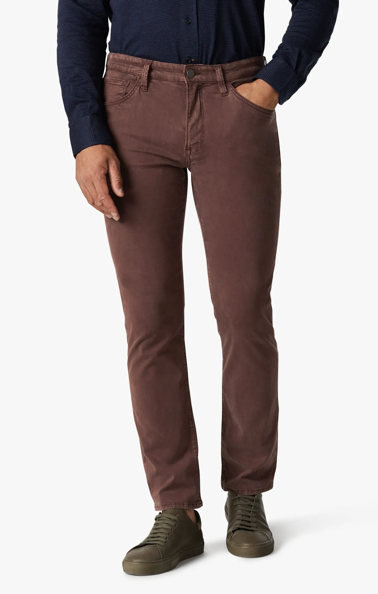 Courage Straight Leg Pants in Mahogany Twill