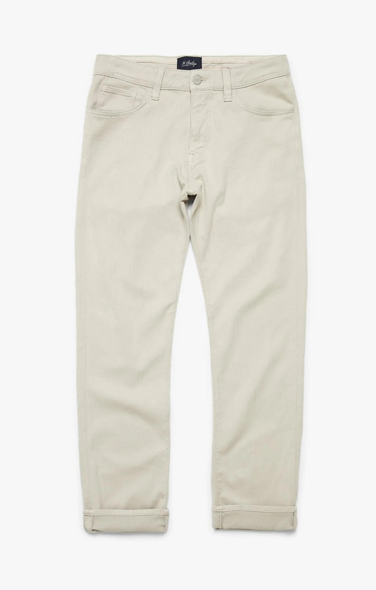 Courage Straight Leg Pants In Oyster Herringbone