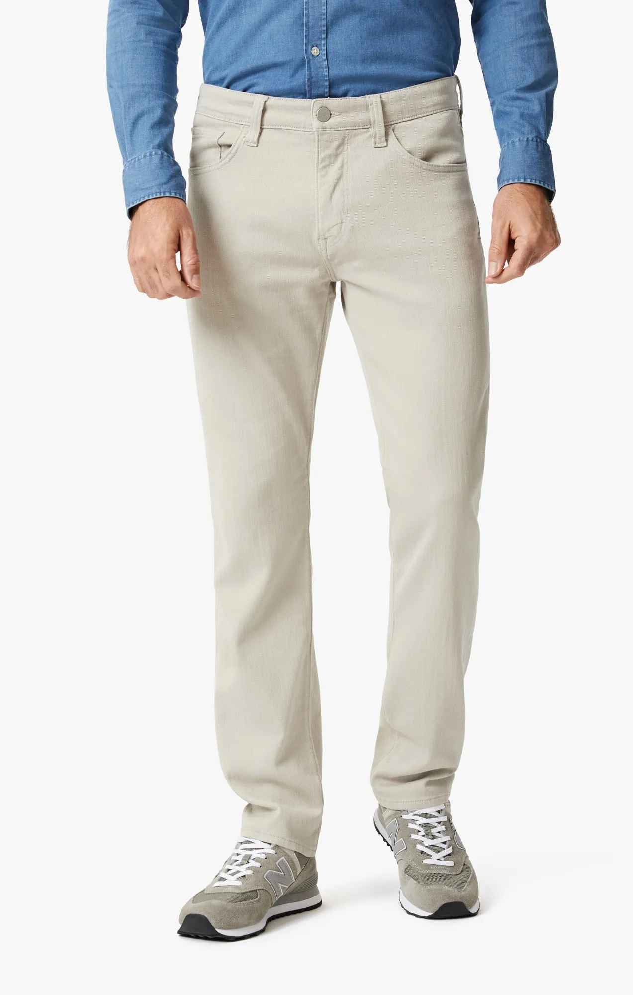 Courage Straight Leg Pants In Oyster Herringbone