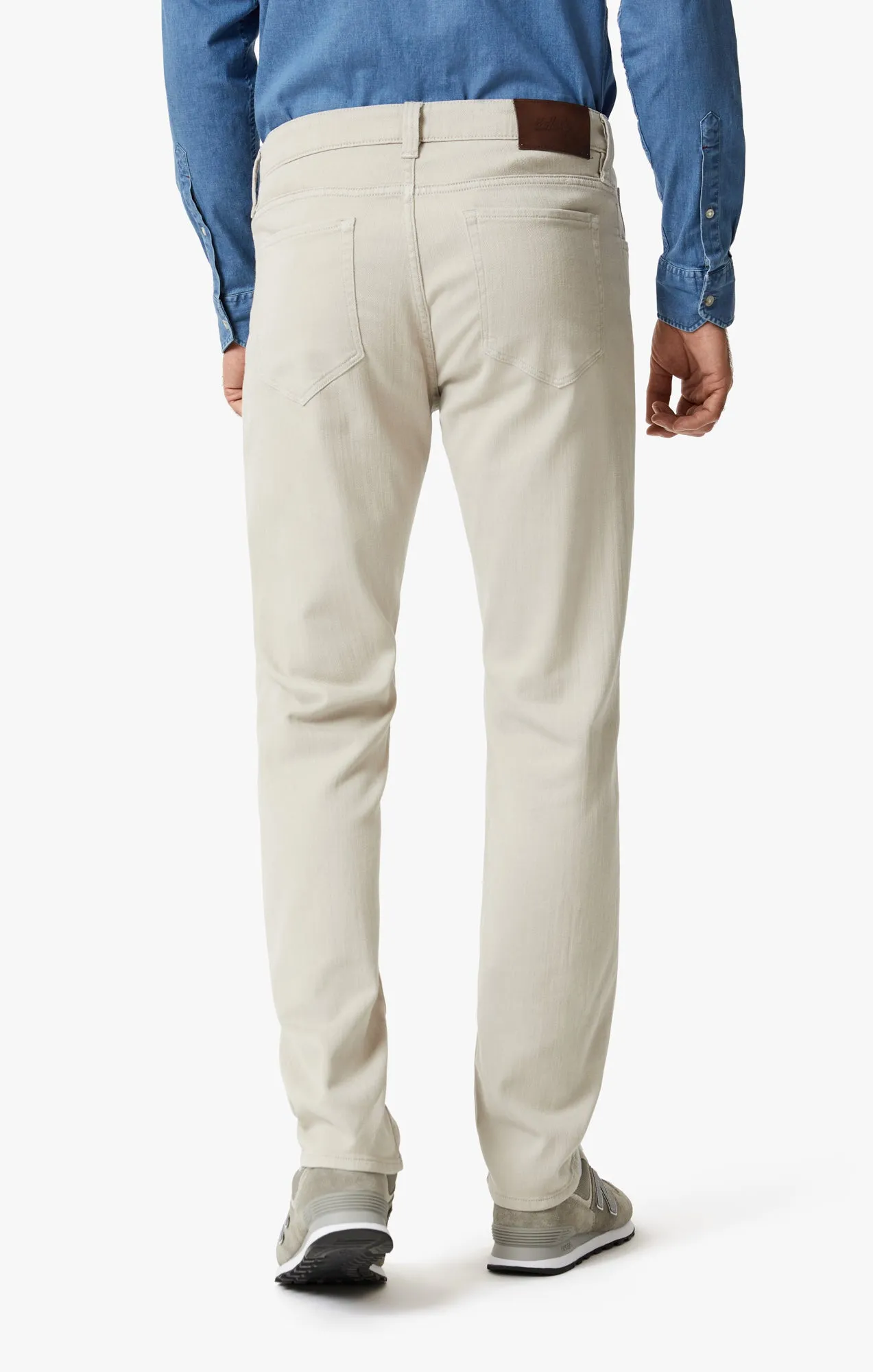 Courage Straight Leg Pants In Oyster Herringbone