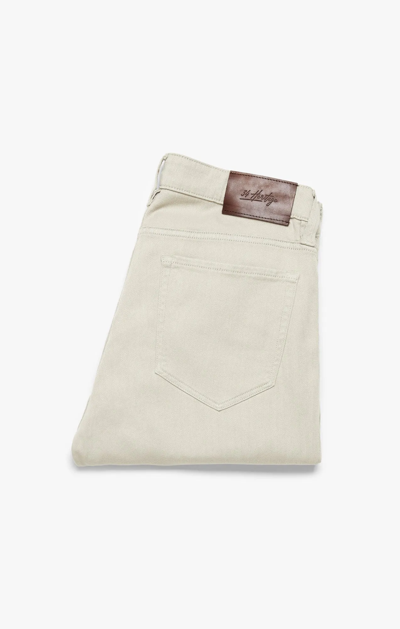 Courage Straight Leg Pants In Oyster Herringbone