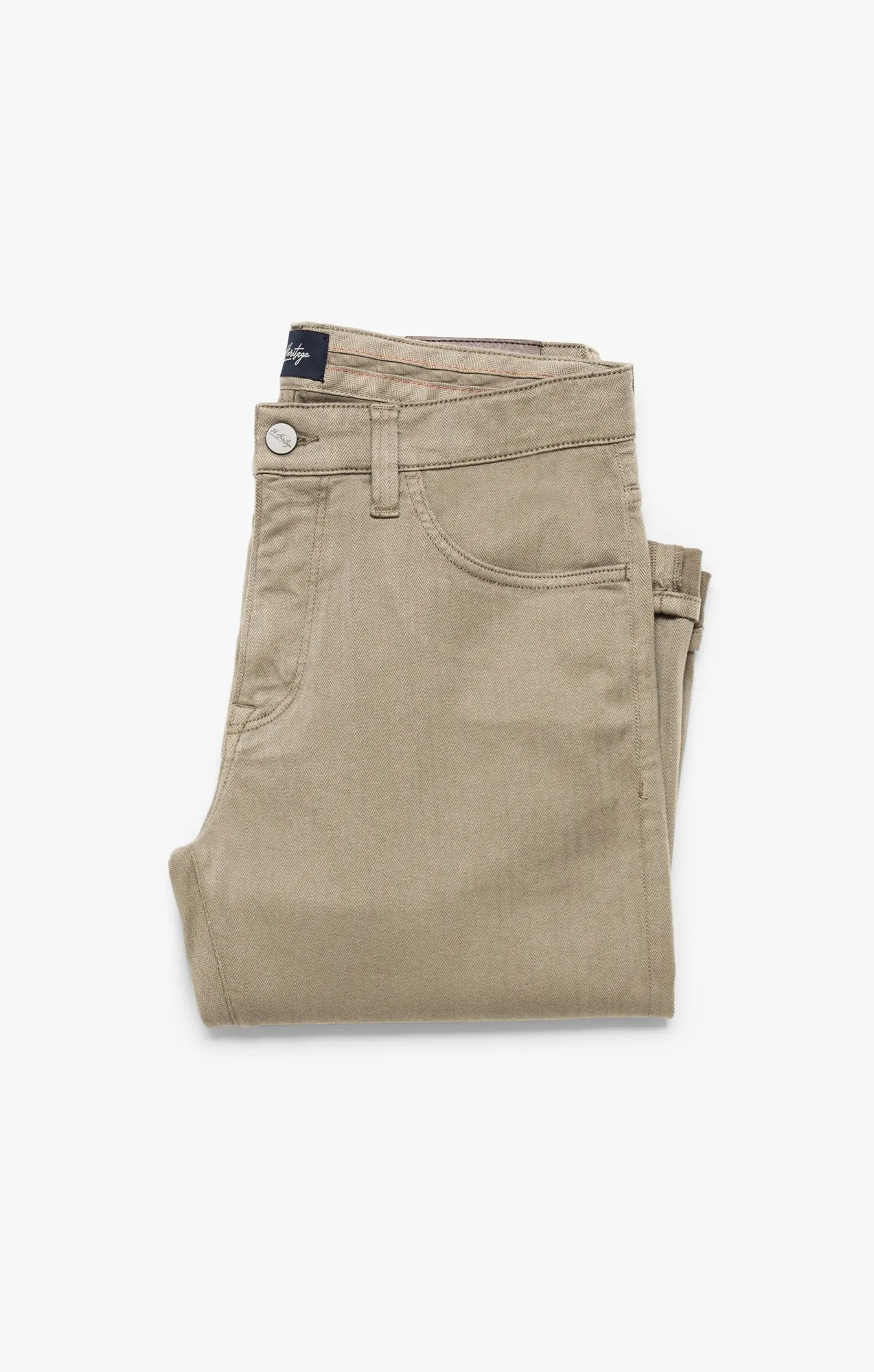 Courage Straight Leg Pants In Walnut Herringbone