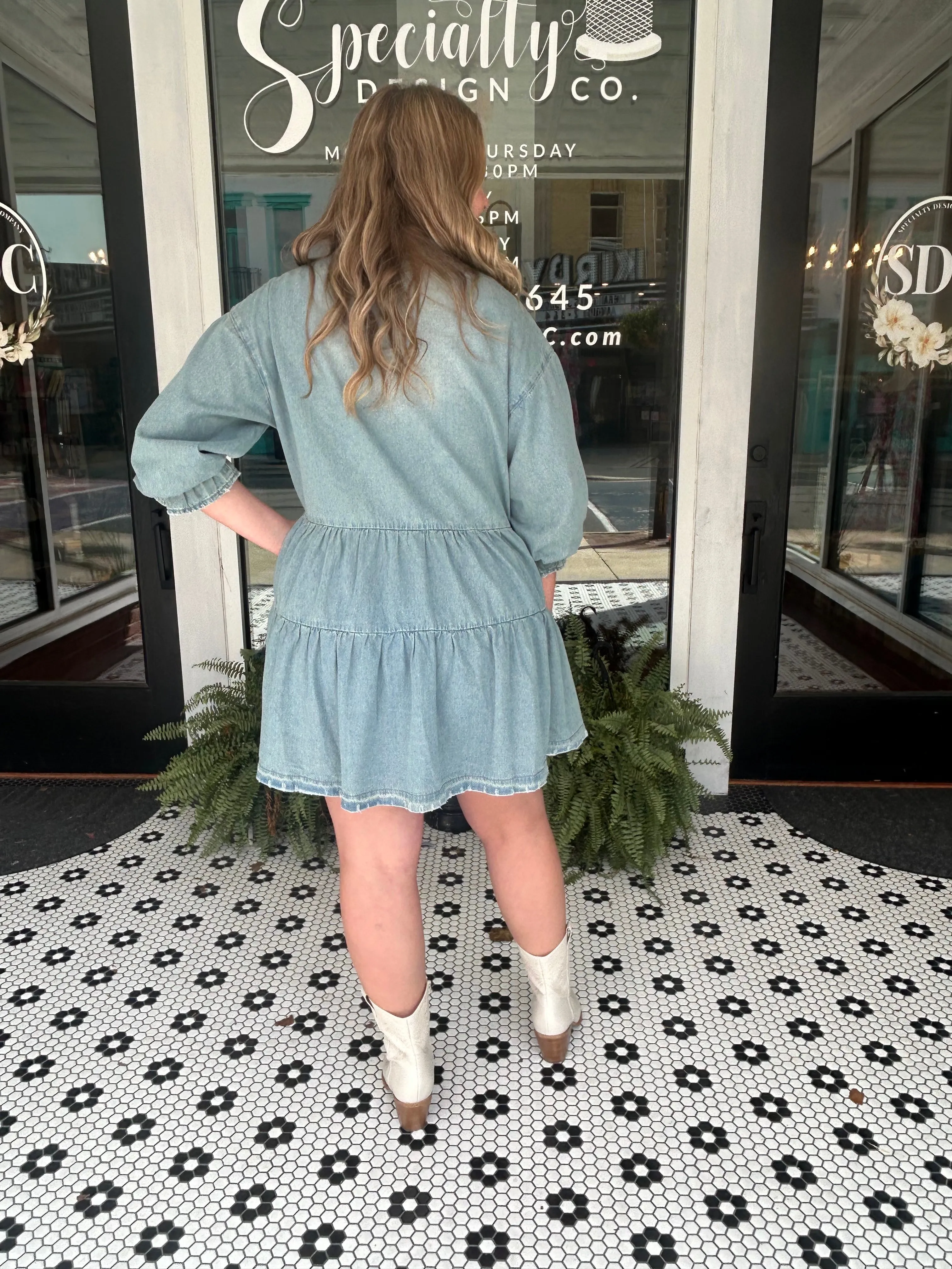 Denim Dream Tiered Dress