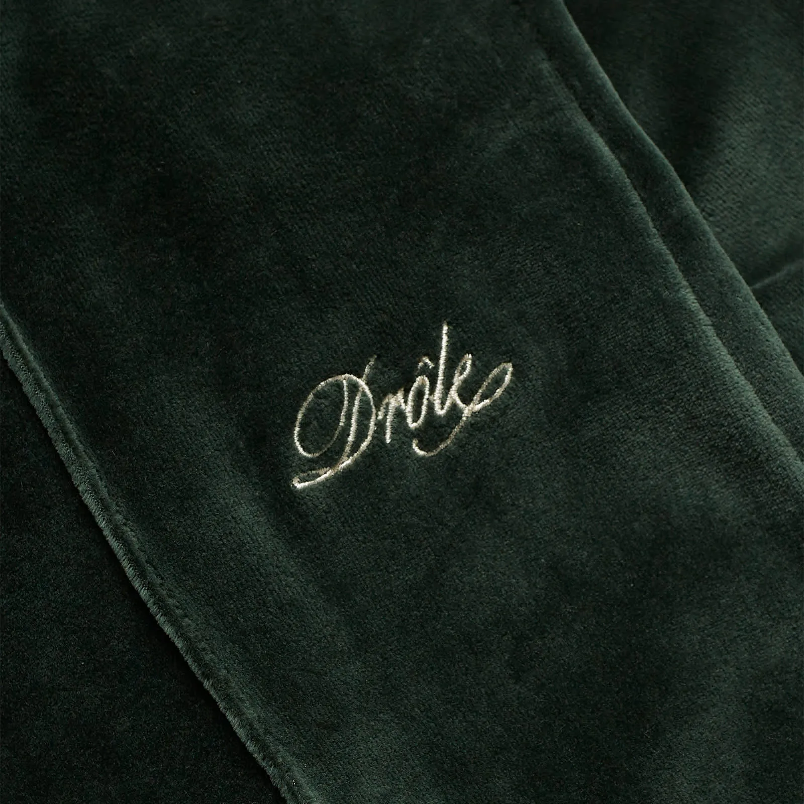 Drôle De Monsieur Pants Presented By End. Embroidered Velvet Fleece, green