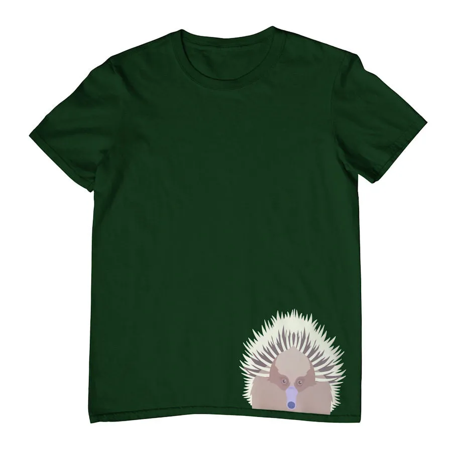 Echidna Face Hem Print Childrens T-Shirt (Various Colours)