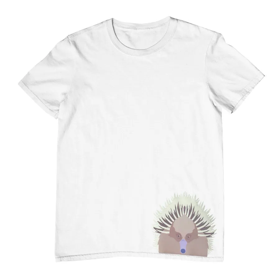 Echidna Face Hem Print Childrens T-Shirt (Various Colours)