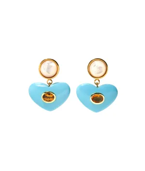 Enamored Earrings in Turquoise