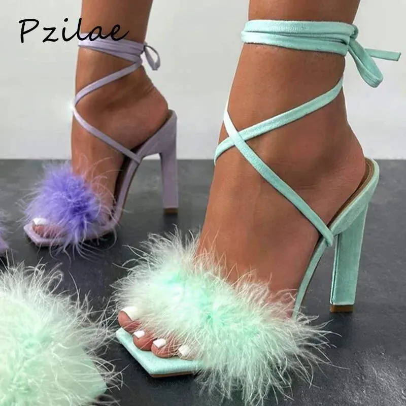 Feather Women High Heels^