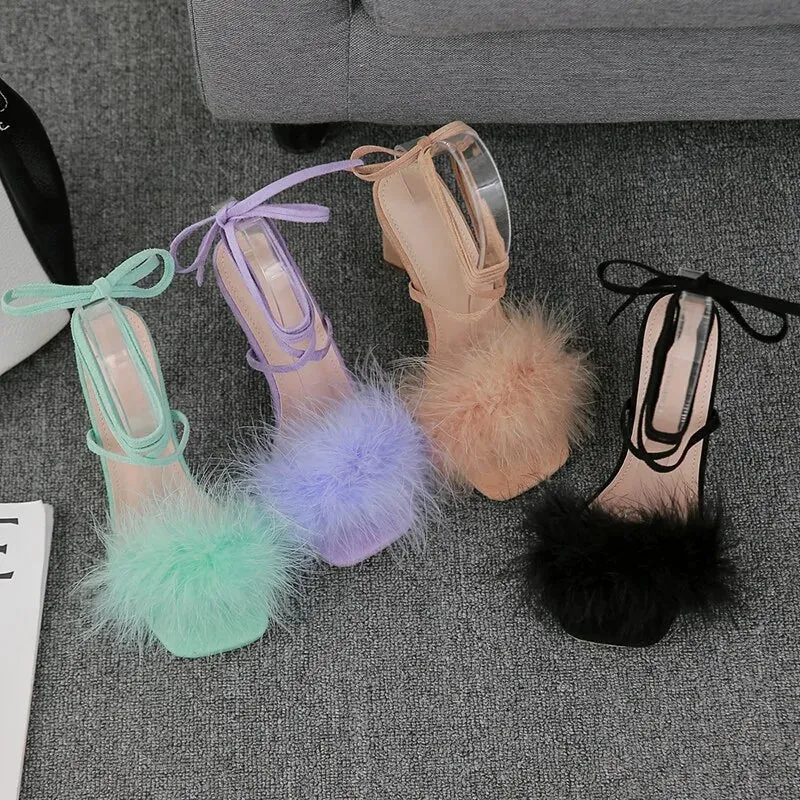 Feather Women High Heels^