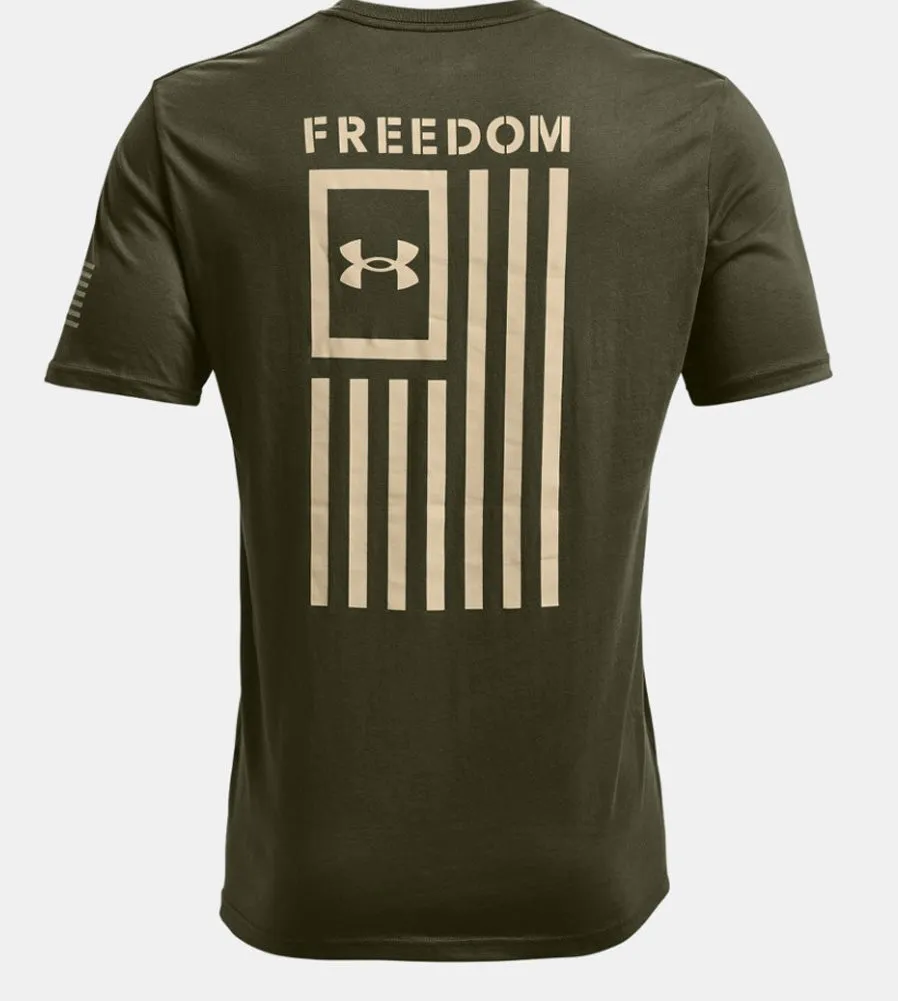 Freedom Flag Tee in Marine green/ Sand by Under Armour