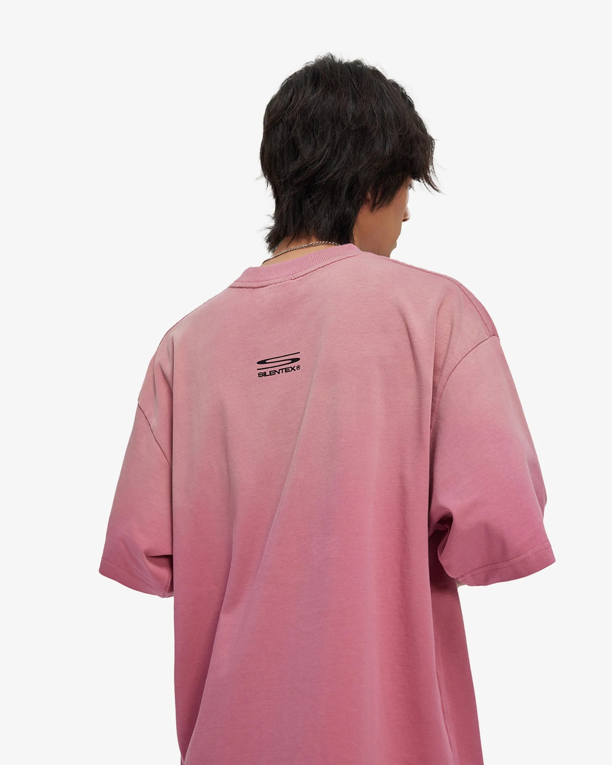 Gradient Washed Printed Oversized T-shirt