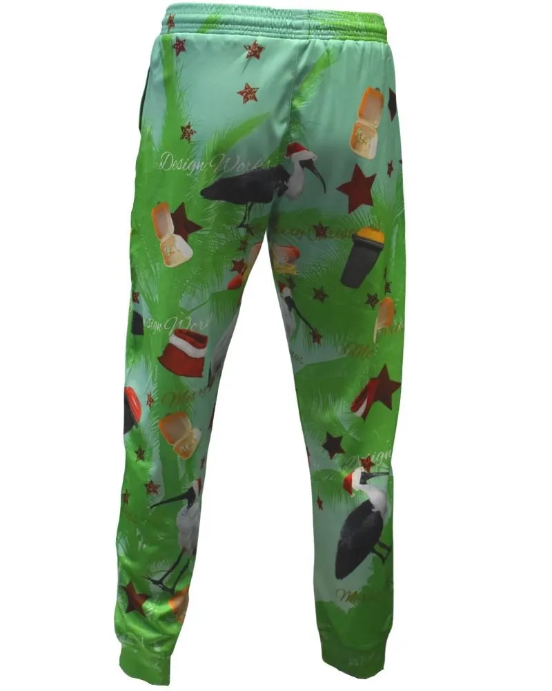 Green Adult UV Protective Fishing Pants - Bin Chicken Ugly Christmas