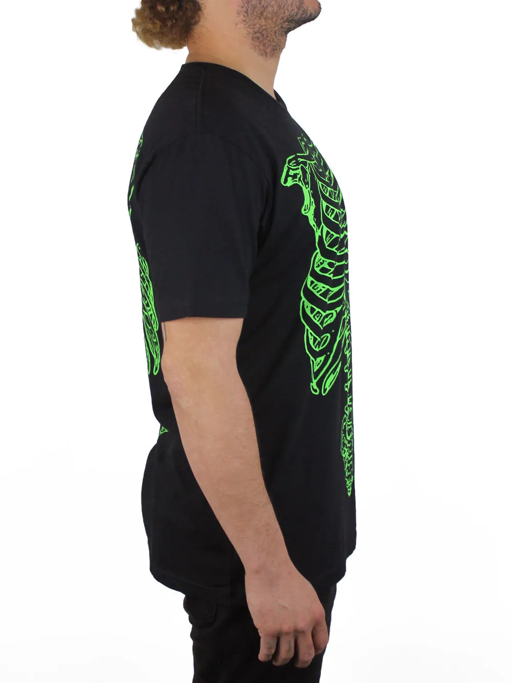 Green Skeleton Shirt - Printed on Front and Back