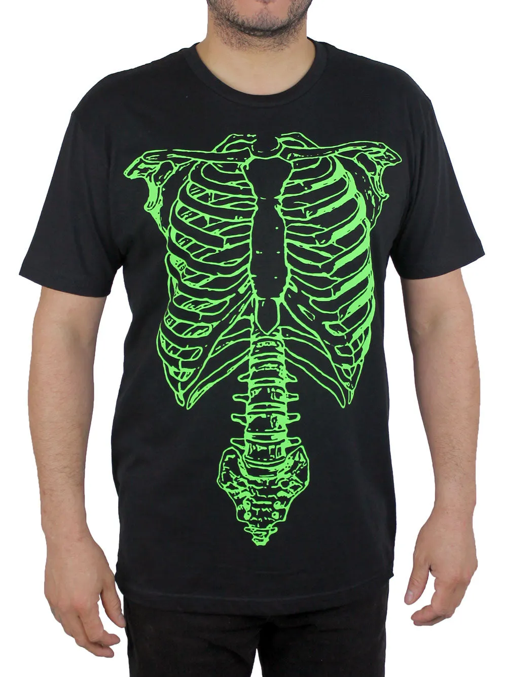 Green Skeleton Shirt - Printed on Front and Back