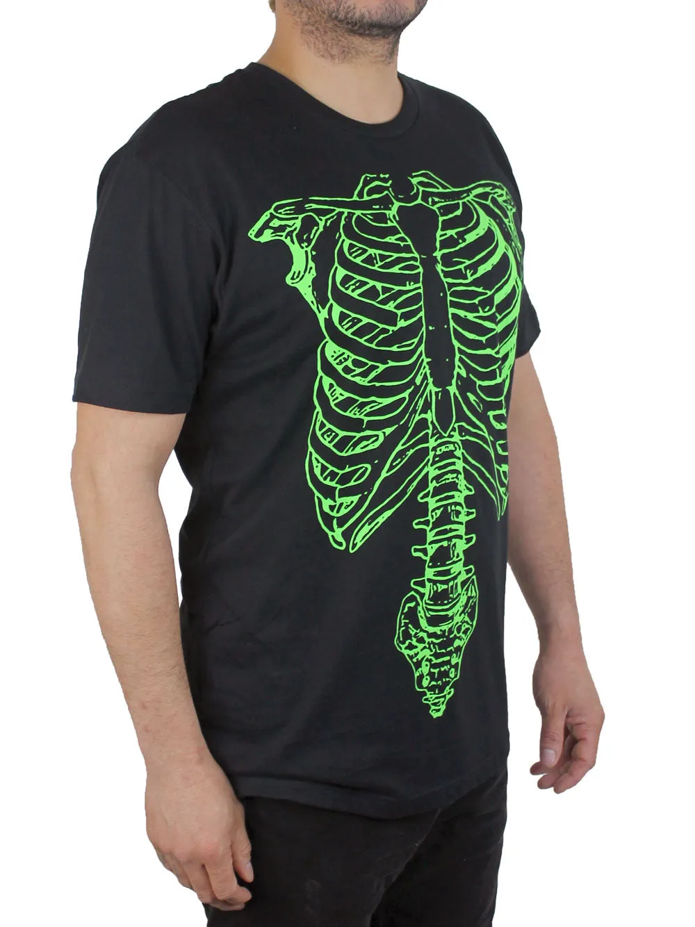 Green Skeleton Shirt - Printed on Front and Back