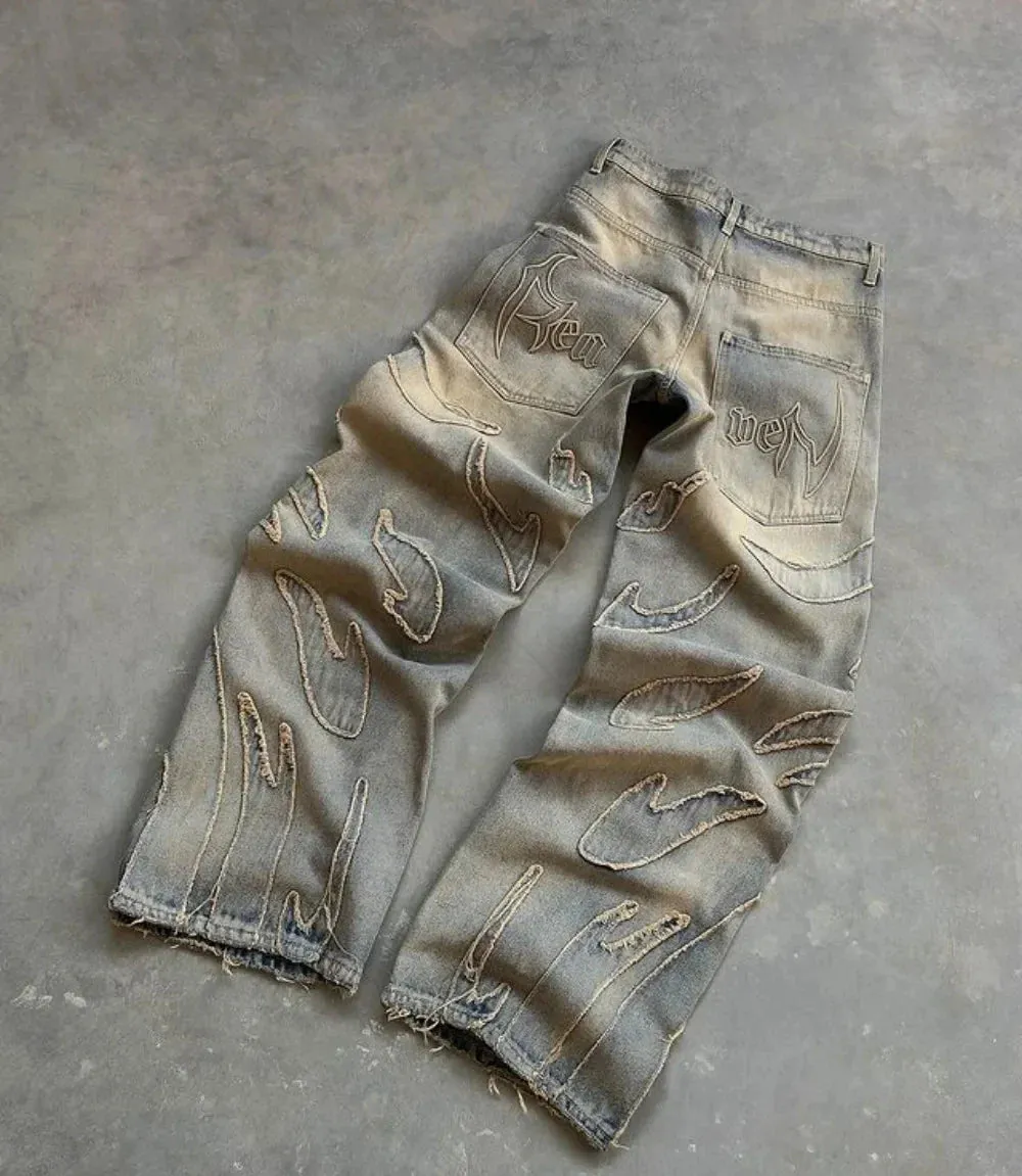 Grunge Casual Halloween Retro Y2K Pants