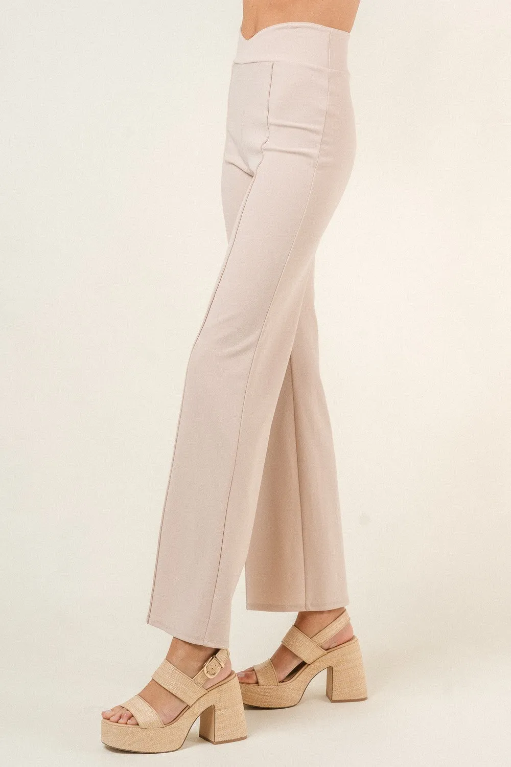 High Waisted V Cut Trousers