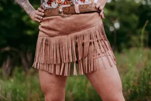 Holy Cow Fringe Shorts (Tan)