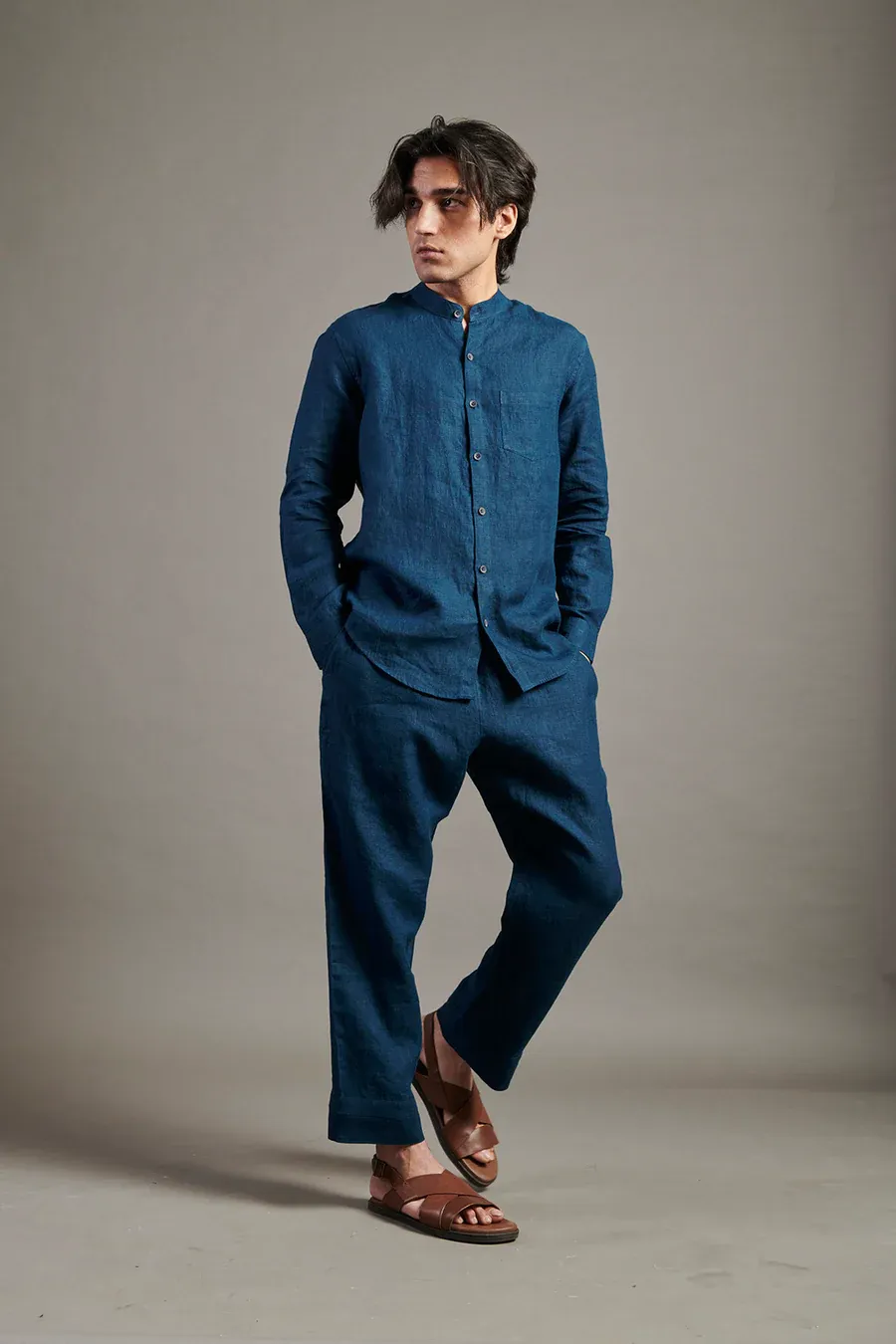 Indigo Linen Lounge Pants