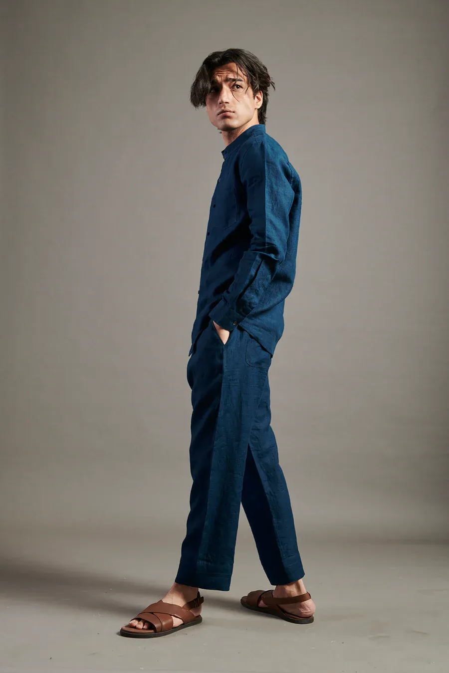 Indigo Linen Lounge Pants