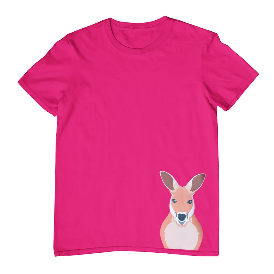 Childrens T-Shirt with Kangaroo Hem Print - Available in Multiple Colors