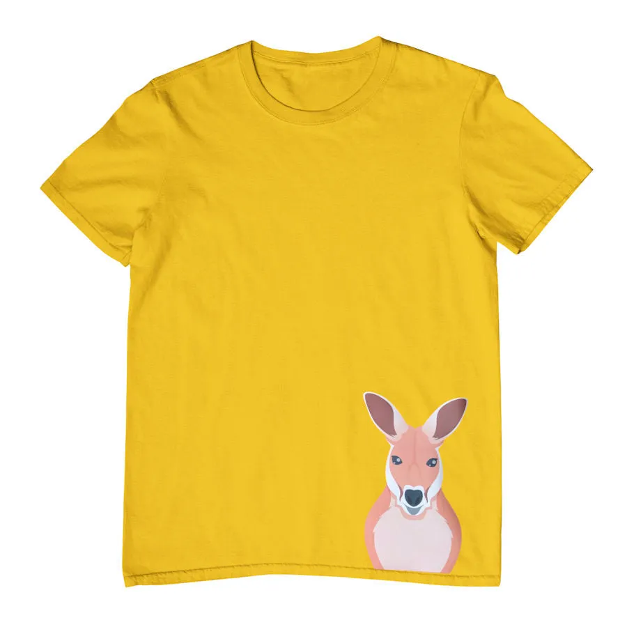 Childrens T-Shirt with Kangaroo Hem Print - Available in Multiple Colors