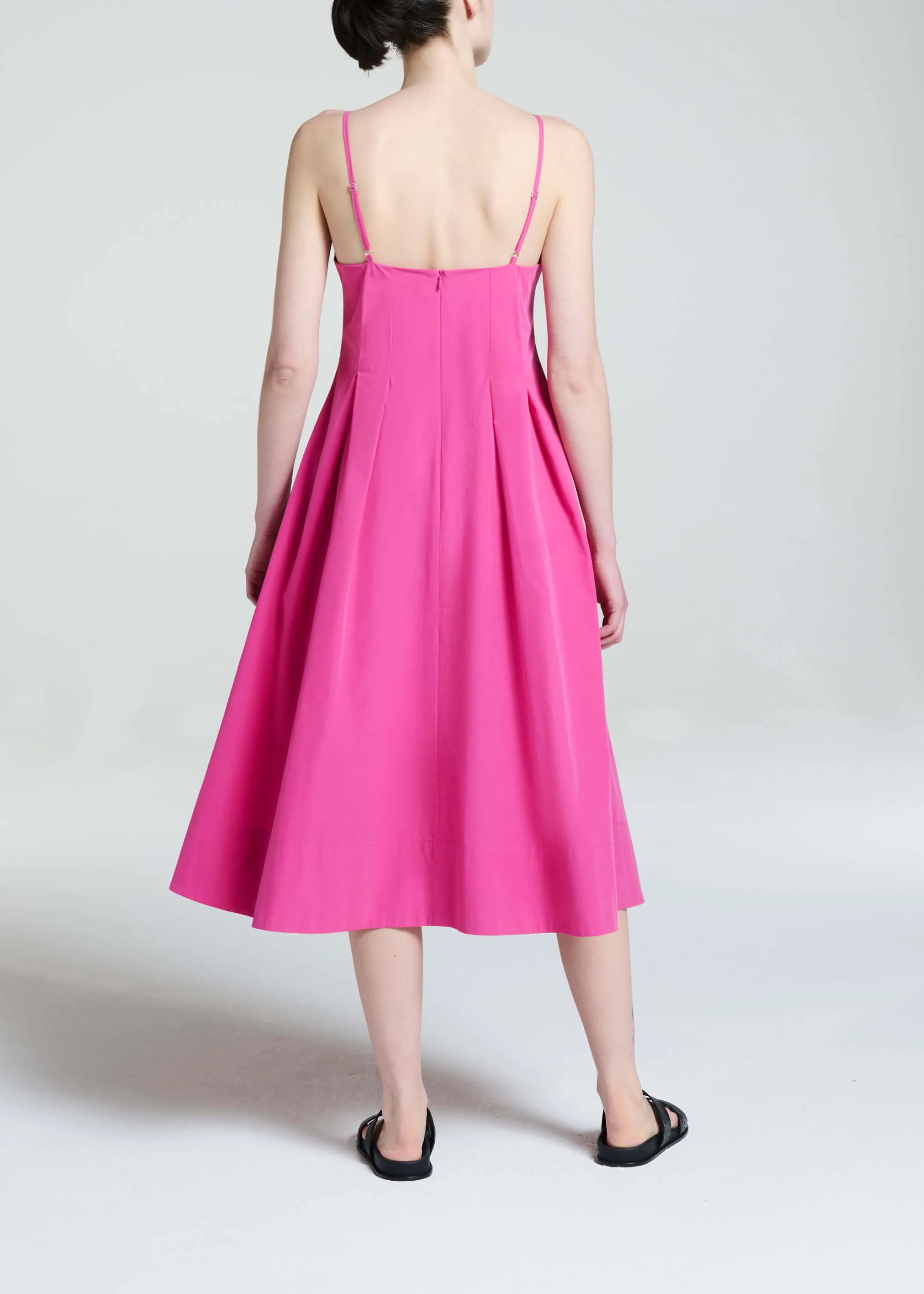 Kate Dress Cerise Cotton Poplin