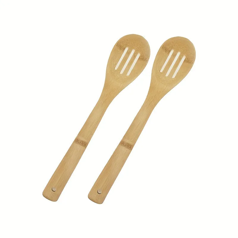 kkboxly 2pcs, Wooden Bamboo Utensils, Wooden Cooking Spatula Cooking Shovel Bamboo Spatula Cooking Stirring Spatula Salad Bamboo Shovel Kitchen Accessaries Kitchen Supplies