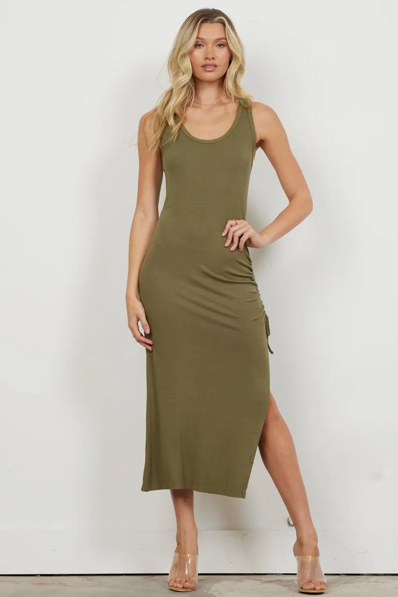 LA VIBES SIDE RUCHING DRESS