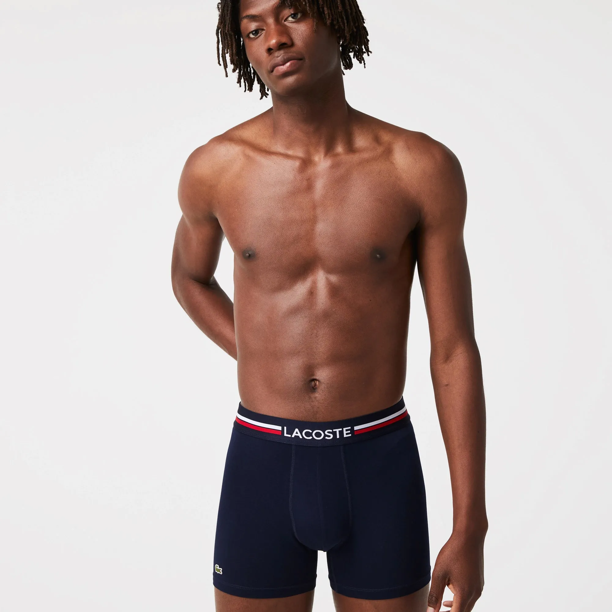 Lacoste Men's 3-Pack Long Cotton Boxer Brief