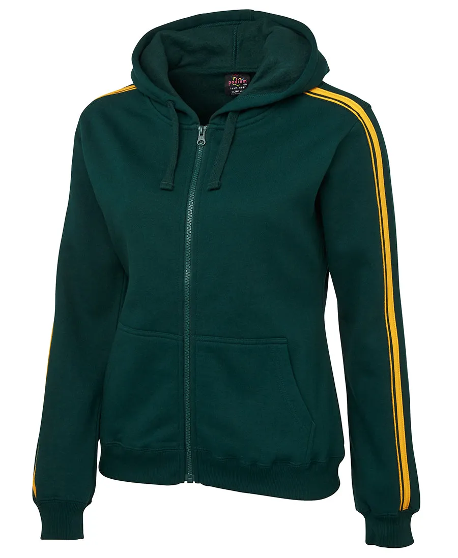 LAST ONE! Aussie Sports Ladies Tracksuit Jacket (Green with Gold Stripes) - Size 6