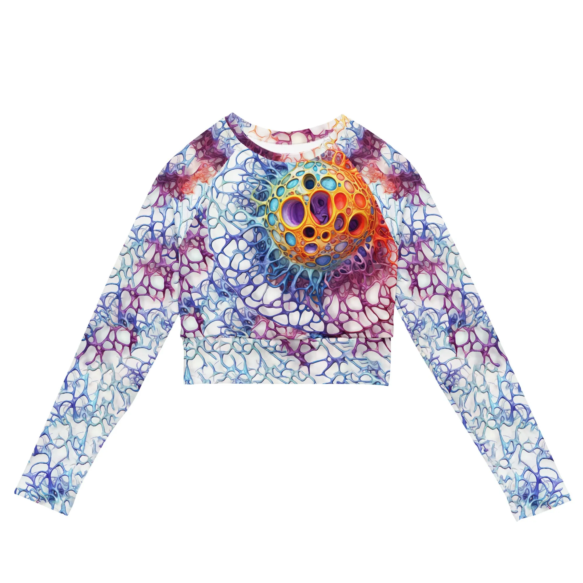 Long-Sleeve Crop Top Infinite Cellular Net