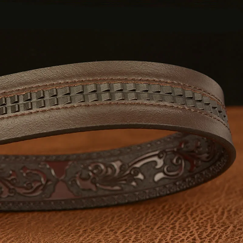 Men's Dragon Soaring In The Sky Leather Belt