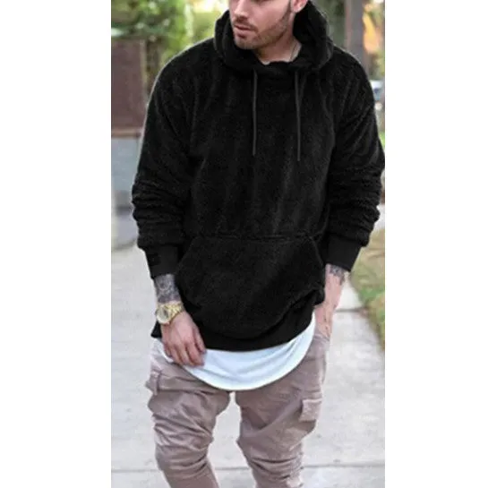 Mens Winter Warm Sweatshirt Hooded Pullover Sportswear Tops